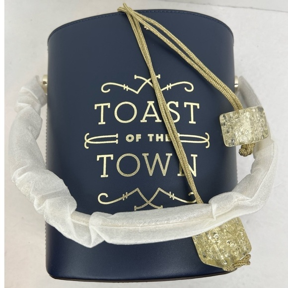 Kate Spade Toast of the Town Ice Champagne Bucket Rare Bag - Picture 7 of 16